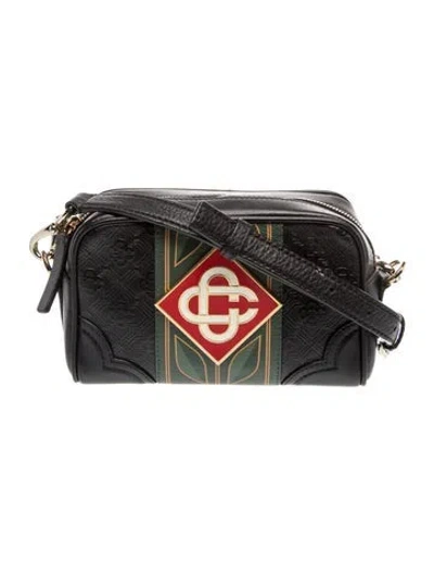 Pre-owned Casablanca Leather Crossbody Bag In Black