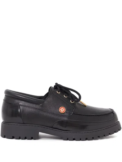 Casablanca Leather Derby Shoes In Black