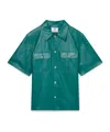 Casablanca Leather Short Sleeve Shirt In Green