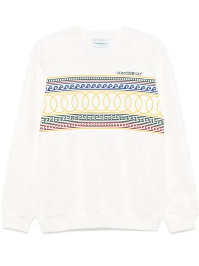 Casablanca Les Anneaux Sweatshirt In White