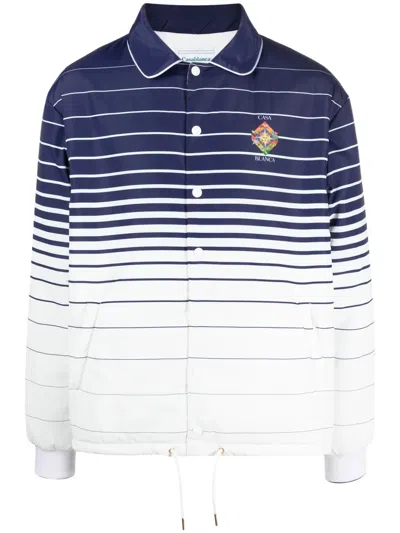 Casablanca Les Elements Coach Jacket In Blue