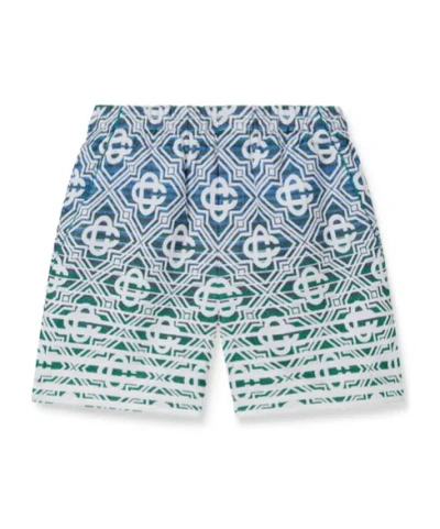 CASABLANCA CASABLANCA MONOGRAM GRADIENT ELASTIC WAIST TOWELLING SHORTS