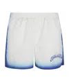 Casablanca White Swim Shorts With Elastic Waist And Logo Print On The Front In Tech Fabric Man In White