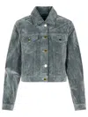 Casablanca Light Blue Cotton Blend Jacket In Blue