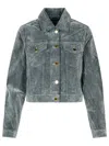 Casablanca Light Blue Cotton Blend Jacket In Blue