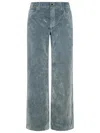 Casablanca Wide-leg Design Cotton Blend Jeans In Blue