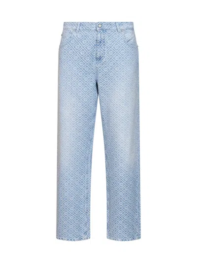 Casablanca Light Blue Denim Washed Monogram Jeans