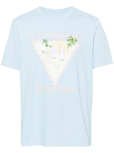 Casablanca Blue Maison De Reve T-shirt In Light Blue