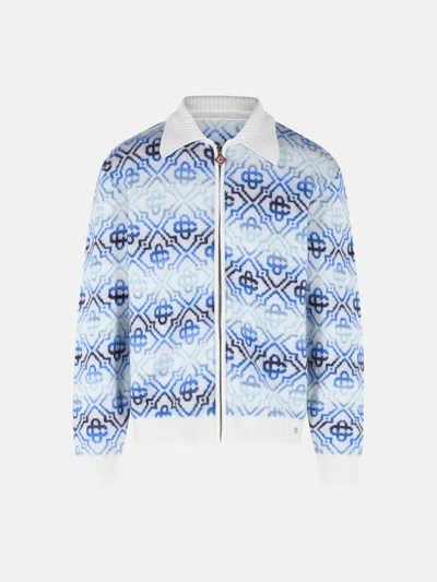 Casablanca Light Blue Wool Blend Sweater