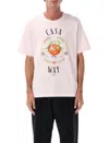 Casablanca Pale Pink Casa Way Orange Mascot T-shirt In Pink