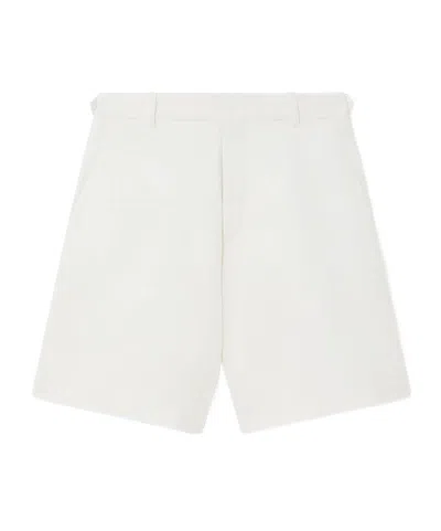 Casablanca Linen Pleated Shorts In White