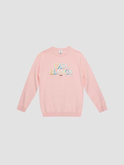 Casablanca Little Girl's & Girl's Stacked Logo Sweatshirt In Silver