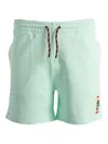 Casablanca Logo-appliqué Drawstring Shorts In Green