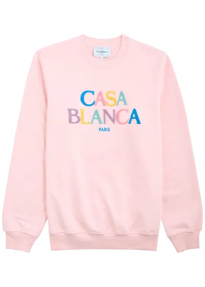 Casablanca Pink Stacked Logo Sweatshirt