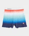 Casablanca Womens Gradient Shirred Cotton-poplin Shorts Xs