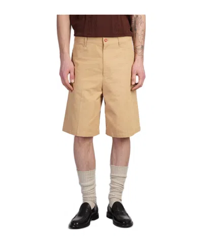Casablanca Logo Button Shorts In Brown