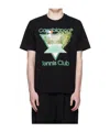 Casablanca Logo Crew Neck T-shirt In Black