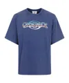 Casablanca Oversized T-shirt With Chrome Text Print In Blue