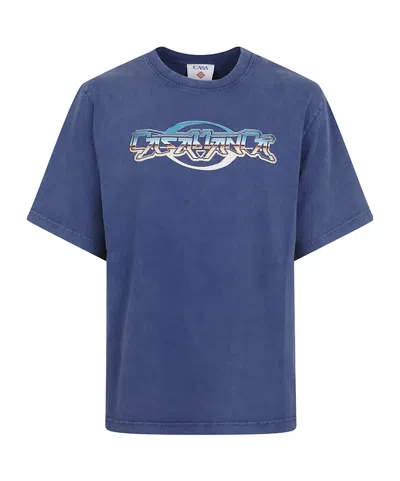 CASABLANCA LOGO-PRINT COTTON T-SHIRT