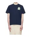 Casablanca Logo Crew Neck T-shirt In Blue