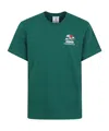 Casablanca Graphic Print Green Cotton T-shirt With Crew Neck Design In Brown