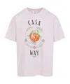 Casablanca Pale Pink Casa Way Orange Mascot T-shirt In Pink