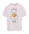 Casablanca Pale Pink Casa Way Orange Mascot T-shirt In Pink