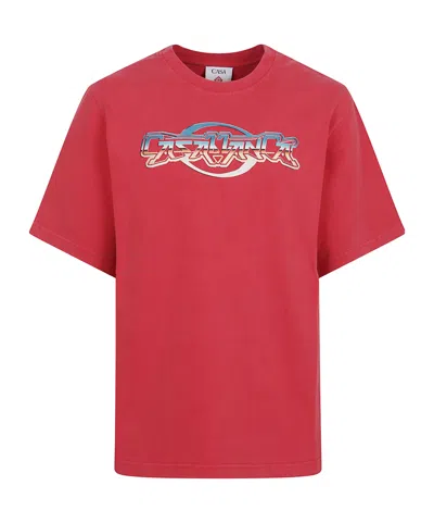 CASABLANCA LOGO-PRINT COTTON T-SHIRT
