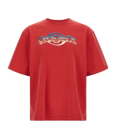 Casablanca Logo Crew Neck T-shirt In Red