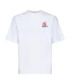 Casablanca Oversized T-shirt With Dragonfly Floral Print In White