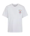Casablanca T-shirt Girocollo Con Logo Sul Fronte In White