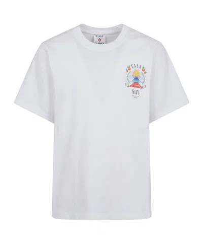 CASABLANCA LOGO-PRINT COTTON T-SHIRT