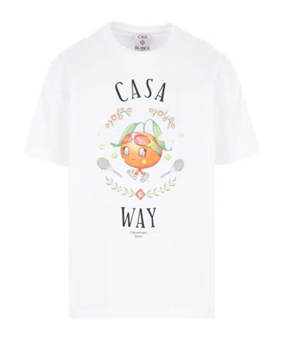 CASABLANCA LOGO CREW NECK T-SHIRT