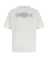 Casablanca Oversize Crew Neck T-shirt With Graphic Print In White
