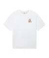 Casablanca Oversized T-shirt With Dragonfly Floral Print In White