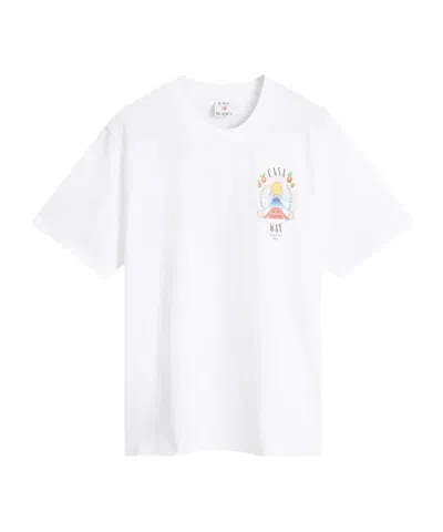 Casablanca Logo Crew Neck T-shirt In White
