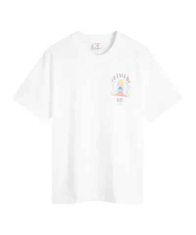 Casablanca Logo Crew Neck T-shirt In White