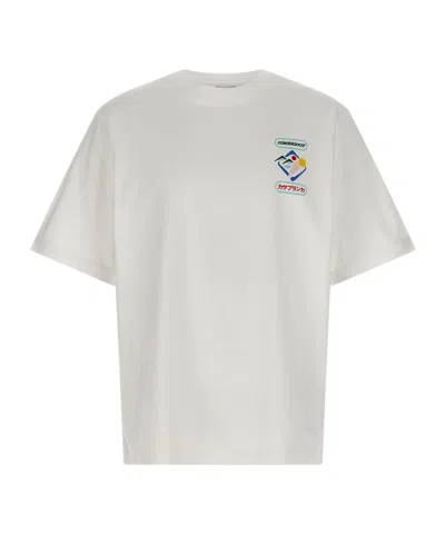 Casablanca Logo Crew Neck T-shirt In White