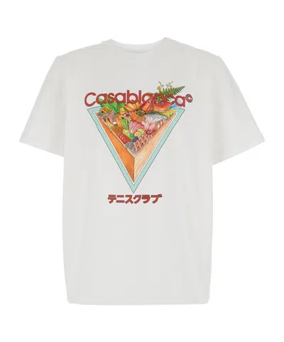 Casablanca Logo Crew Neck T-shirt In Yellow