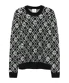 Casablanca Black Mohair Blend Monogrammed Sweater Men In Black