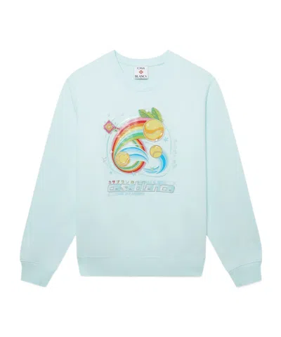 Casablanca Logo Crewneck Sweatshirt In Blue