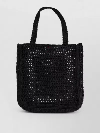 Casablanca Logo Crochet Tote Bag Dual Handles