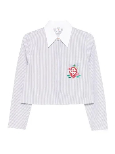 CASABLANCA LOGO CROP SHIRT