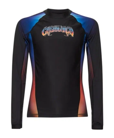 Casablanca Logo Detail Long Sleeve Top In Polychromatic