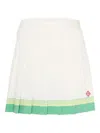 Casablanca Logo-detail Pleated Skirt In White