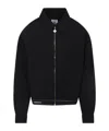Casablanca Cropped Wool Jacket With Classic Collar In Black