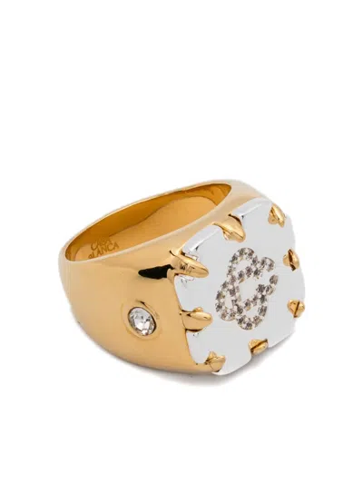 Casablanca Logo-embellished Ring In Gold