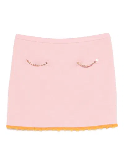 Casablanca Logo-embellishment Mini Skirt In Pink