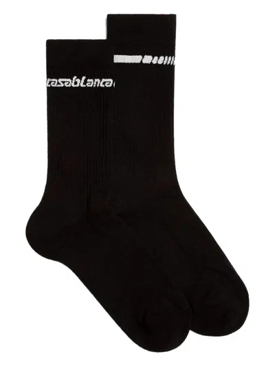 Casablanca Logo-embellishment Socks In Black