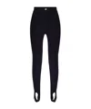 Casablanca Logo-embossed Stirrup Leggings In Black